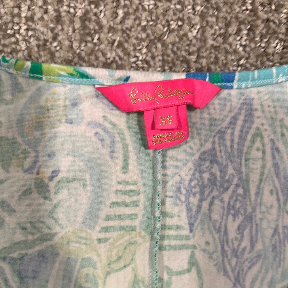 Lilly Pulitzer Green and Blue Maxi Dress - Picture 6 of 6